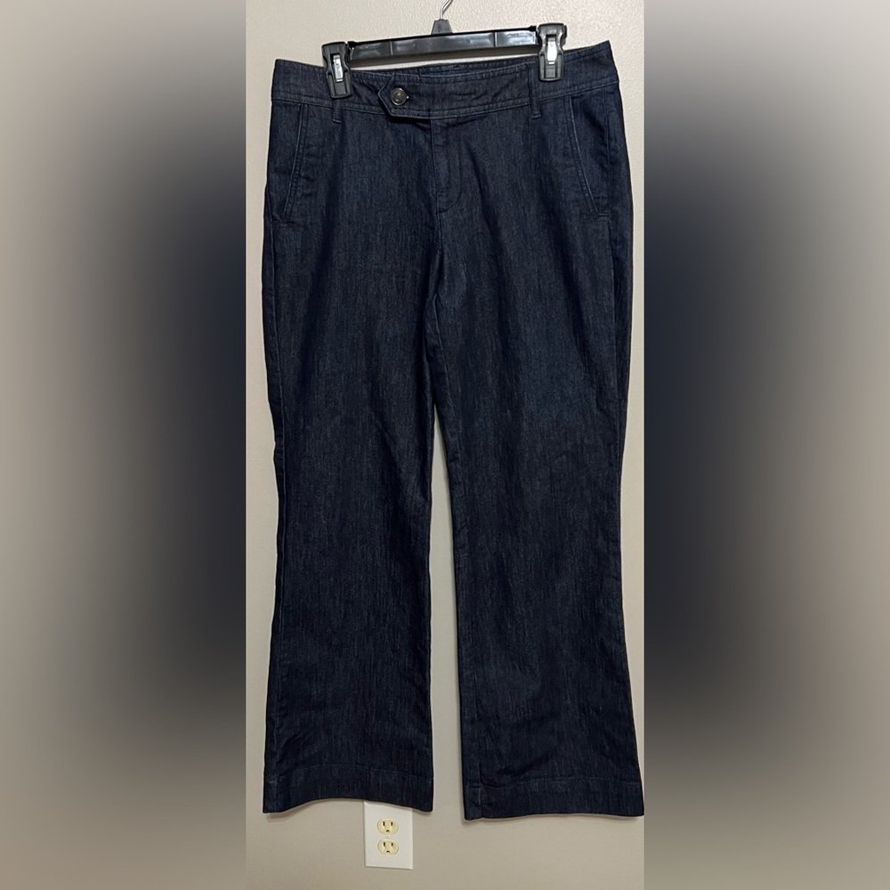 Izod Wide Leg Jeans Dark Blue Wash Size 8